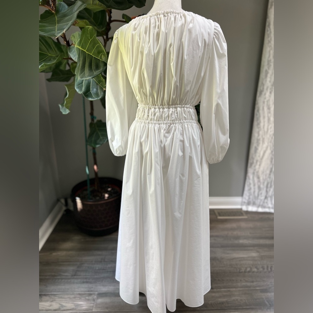Altuzarra Kathleen Shirred Surplice Maxi Dress In White Sz 44 Us 12 1995$ — image 8 of 8